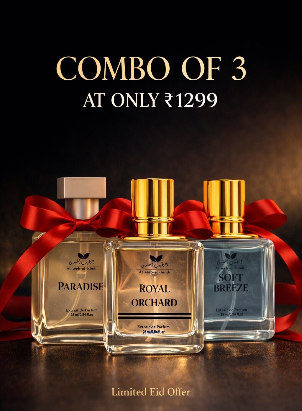 combo set of 3 perfumes - Premium handcrafted perfumes